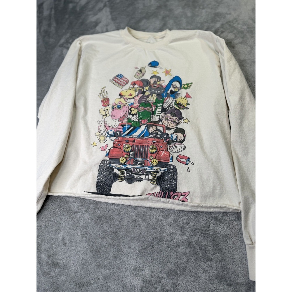 BRANDY MELVILLE Rare John Galt Chill Since '93 Long Sleeve Mens Medium Cropped